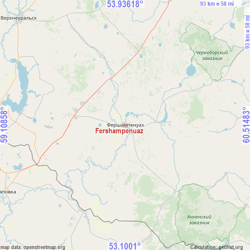 Fershampenuaz on map