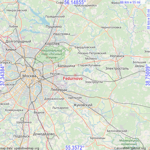 Fedurnovo on map