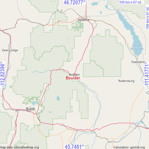 Boulder on map