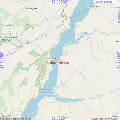 Dukhovnitskoye on map
