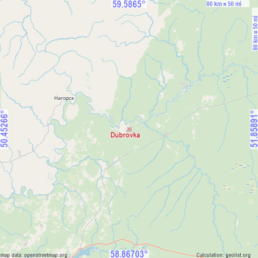 Dubrovka on map