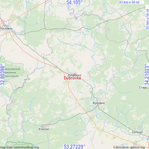 Dubrovka on map