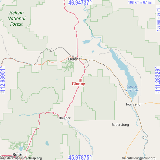 Clancy on map