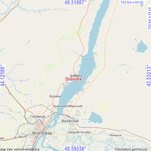 Dubovka on map