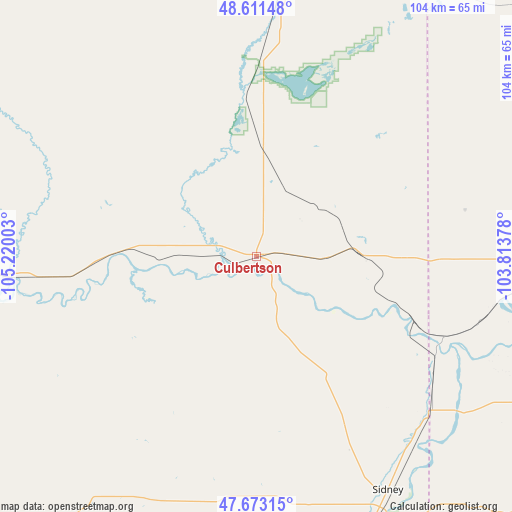 Culbertson on map