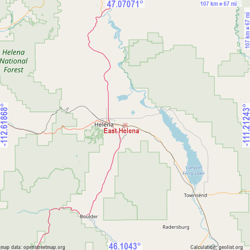 East Helena on map