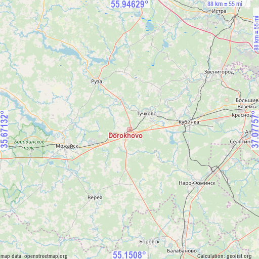 Dorokhovo on map