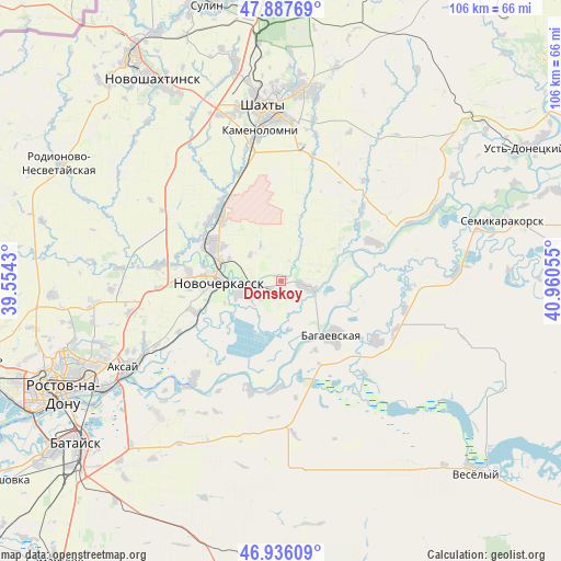 Donskoy on map