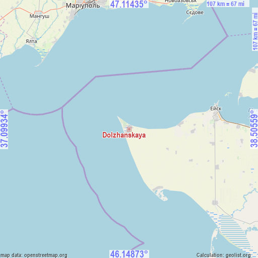 Dolzhanskaya on map