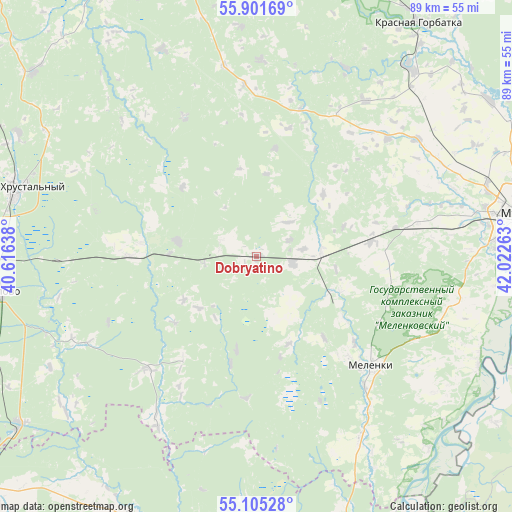 Dobryatino on map