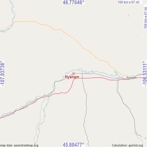 Hysham on map