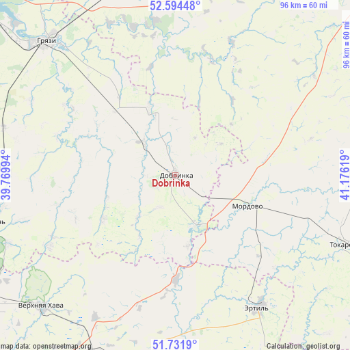 Dobrinka on map