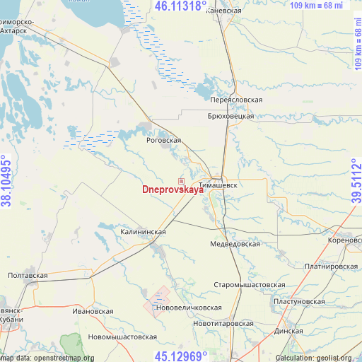 Dneprovskaya on map