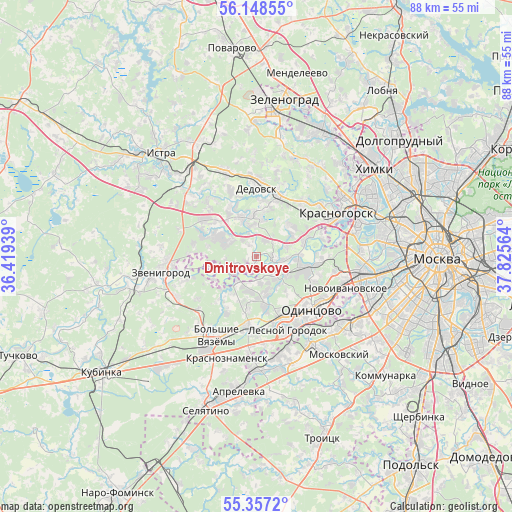 Dmitrovskoye on map