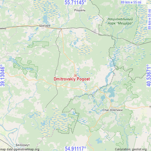 Dmitrovskiy Pogost on map