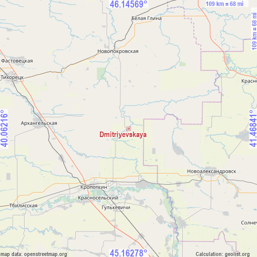 Dmitriyevskaya on map