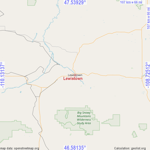 Lewistown on map