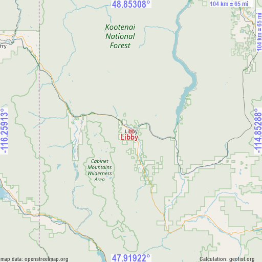 Libby on map