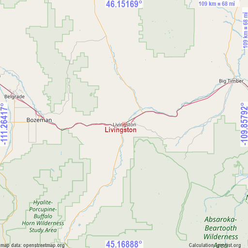 Livingston on map