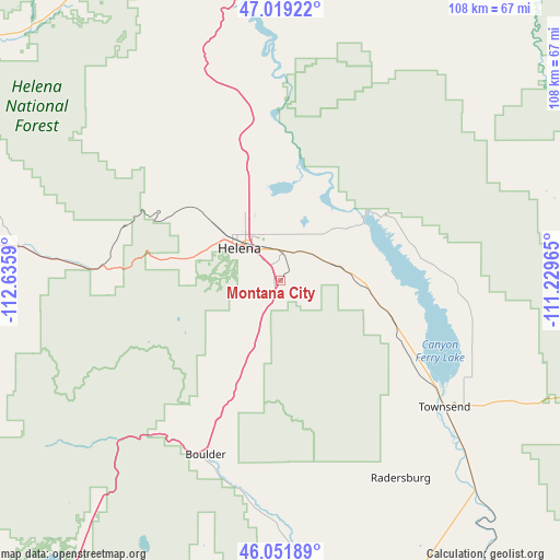 Montana City on map