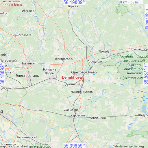 Demikhovo on map