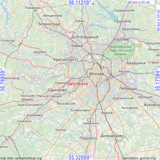 Davydkovo on map