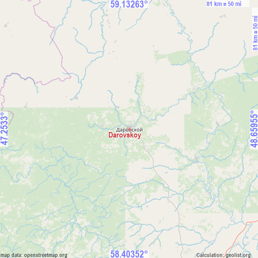 Darovskoy on map