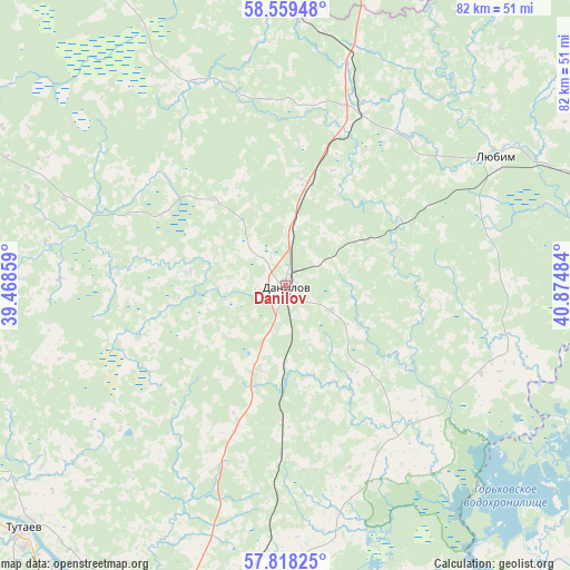 Danilov on map