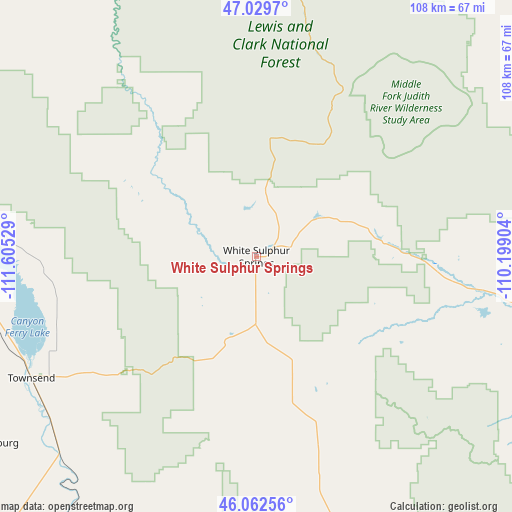 White Sulphur Springs on map