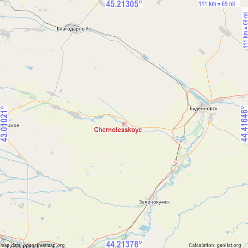 Chernolesskoye on map