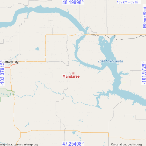 Mandaree on map