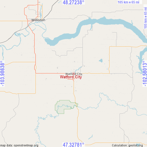 Watford City on map