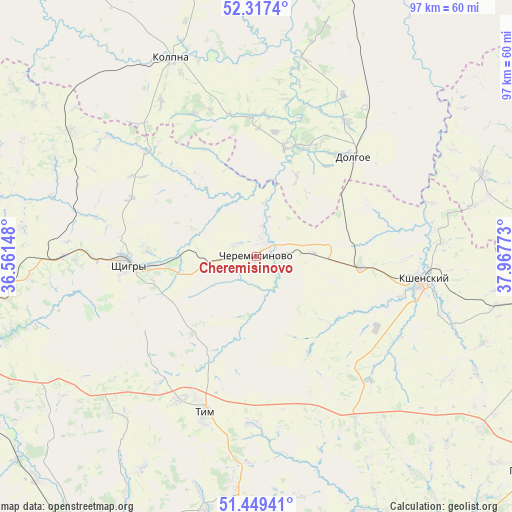 Cheremisinovo on map