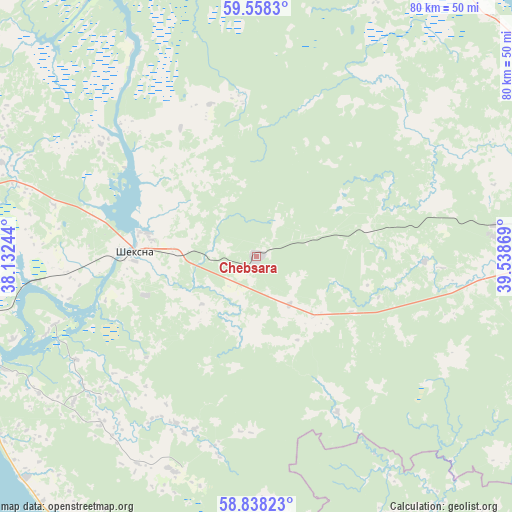 Chebsara on map