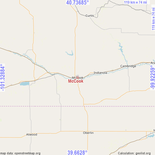 McCook on map