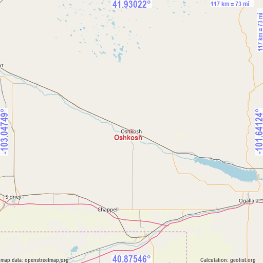 Oshkosh on map