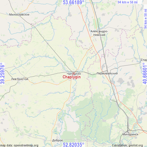 Chaplygin on map