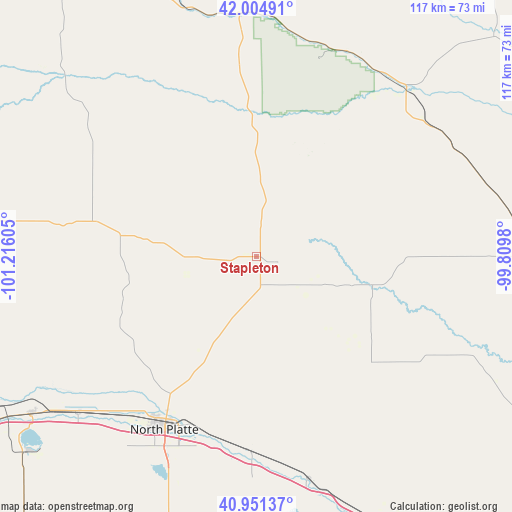Stapleton on map