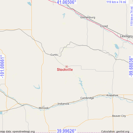 Stockville on map