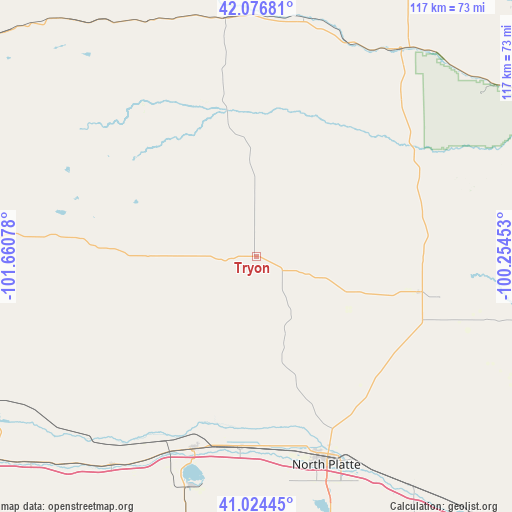 Tryon on map
