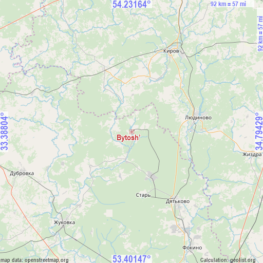 Bytosh’ on map