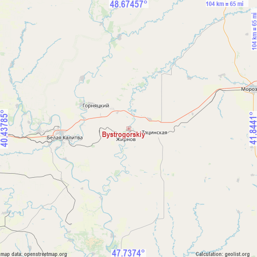 Bystrogorskiy on map