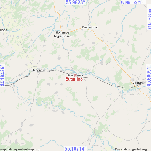Buturlino on map