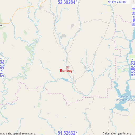 Buribay on map