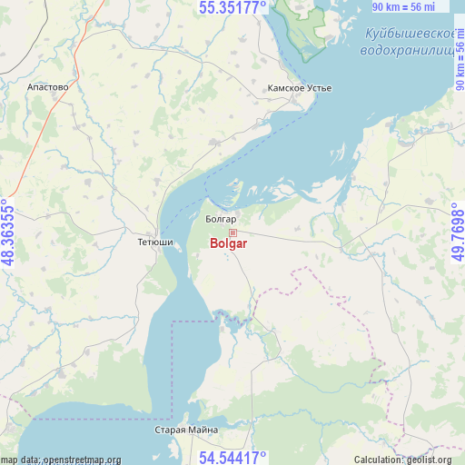 Bolgar on map
