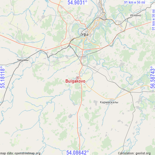 Bulgakovo on map