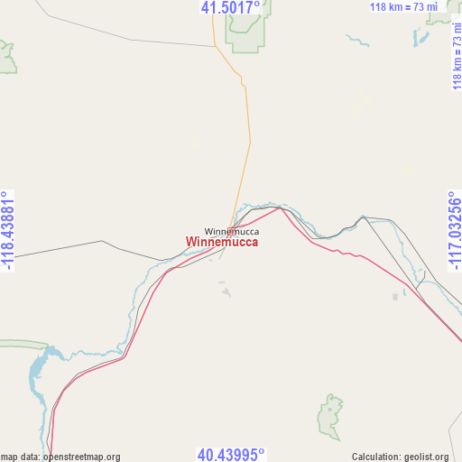 Winnemucca on map