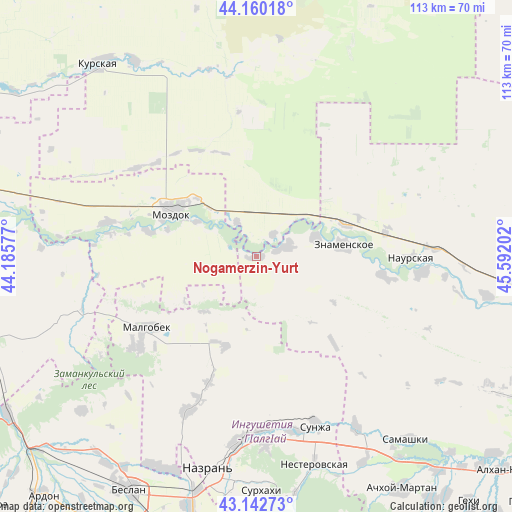 Nogamerzin-Yurt on map