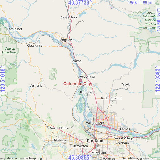 Columbia City on map