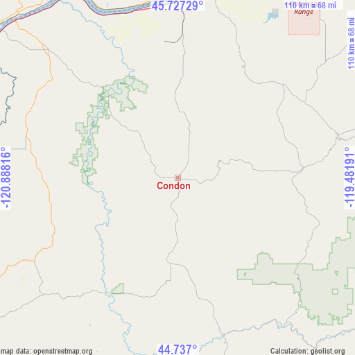 Condon on map